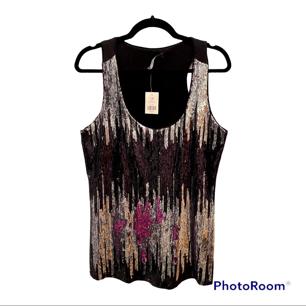Suzy Shier | Multicolour Sequin Top
